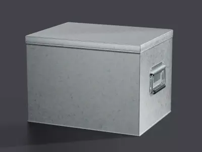 Galvanized Iron Box 001 L 3D model
