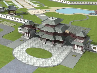 Chinese Style Architecture 3D model 49