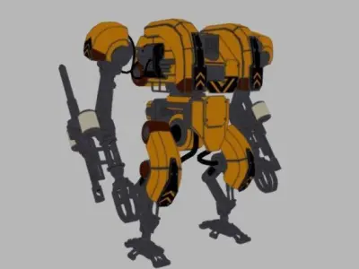 light-assault-mech Low-poly 3D model