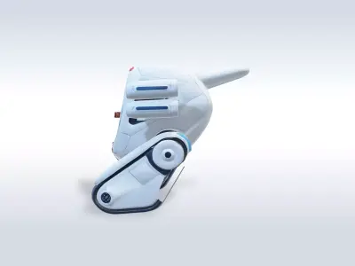 Futuristic Sci-Fi Robot Vehicle with Pilot Game Ready 95 3D model