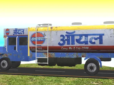 Indian Truck Model 7 Low-poly 3D model