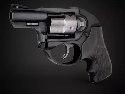 Revolver LCR Low-poly 3D model