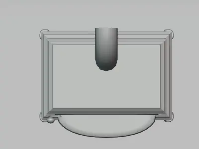 Wood burning stove 3D model