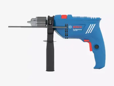 Bosch GSB 600 Corded Electric Impact Drill Low-poly 3D model