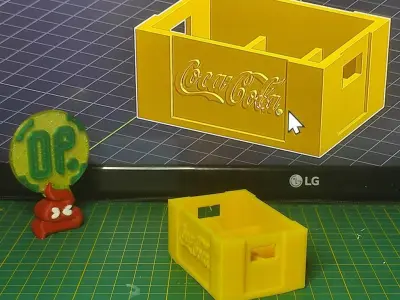 Hand Truck plus Bottle BOX - Mini Collectibles 3D print model