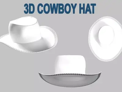 3D Cowboy Hat  Low-poly 3D model