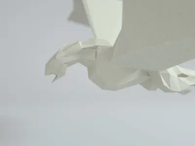 Low Poly Paper Dragon Low-poly 3D model