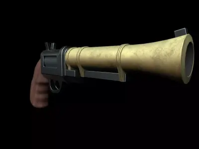 GAME READY - GUN Low-poly 3D model