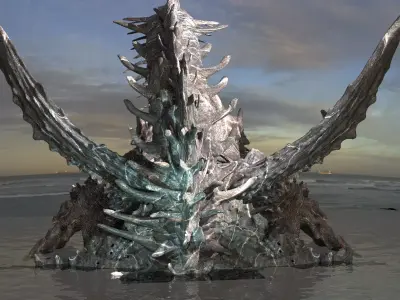 Alien Dragon God Bone Massive 6  3D model