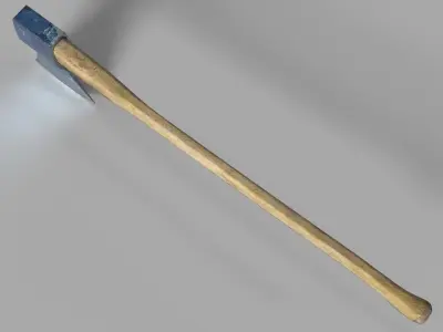Realistic Ax worn-out Low-poly 3D model