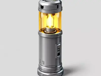 SciFi Futuristic Lamp Low-poly 3D model