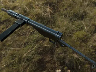 Sten Weapon Low-poly 3D model