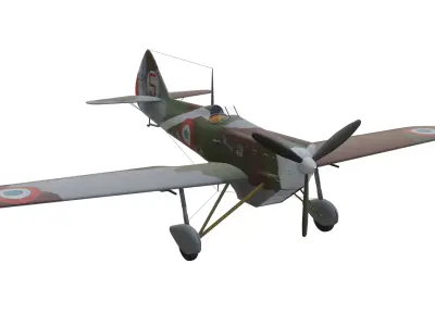 Dewoitine D510 Low-poly 3D model