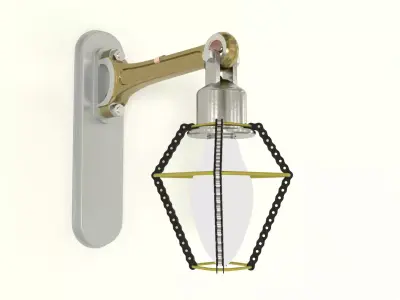 Industrial wall lamp 3D model buy