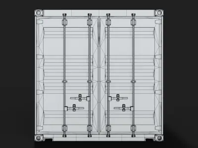 20ft Shipping Container Free low-poly 3D model