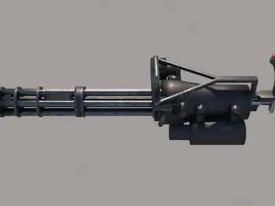 Modern Minigun M134 Low-poly 3D model