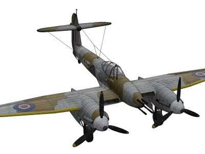 Westland Whirlwind Low-poly 3D model purchase