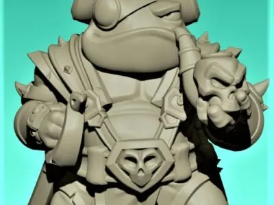 Toad Captain 3D print model