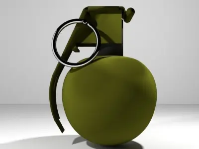 Hand Grenade Fragmentation sphere shape 3D model