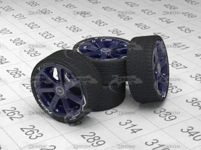 Wheel Audi Free low-poly 3D model