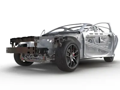  Car Frame with Chassis 2 