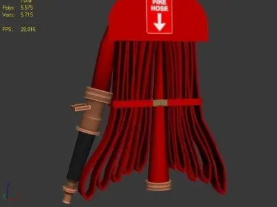 FIRE HOSE 3D Low-poly 3D model