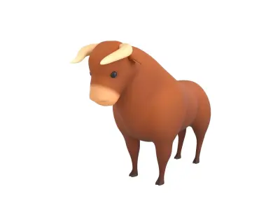 Cartoon Bull 3D model purchase