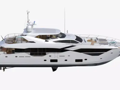 Luxury Motor Super Yacht 3D model