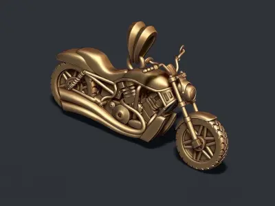Motorcycle pendant 3d 3D print model purchase