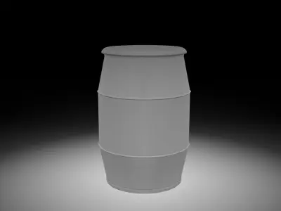 55 Gallon Water Drum Free 3D model