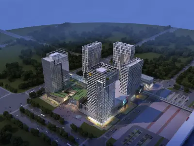 3Dmax fashion city commercial square building 176 3D model