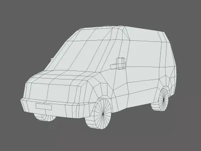 Standard Delivery Van Free low-poly 3D model
