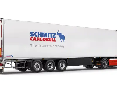 Renault T 2021 With Semitrailer 3D model