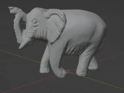 soapstone elephant statue 3D model