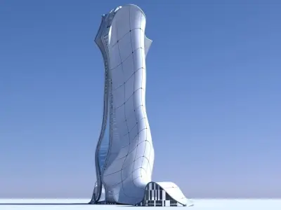 Futuristic Skyscraper 11 3D model