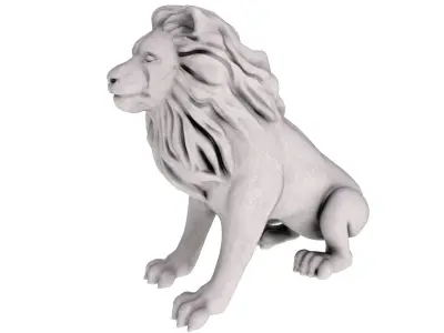 lion statue Low-poly 3D model purchase