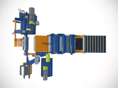 Slitting Line machine 3D model
