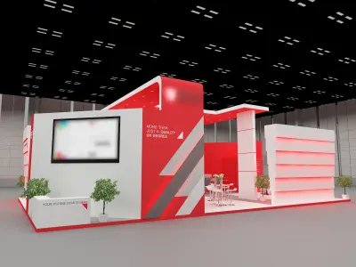 Exhibition Stand Design 00356 Low-poly 3D model