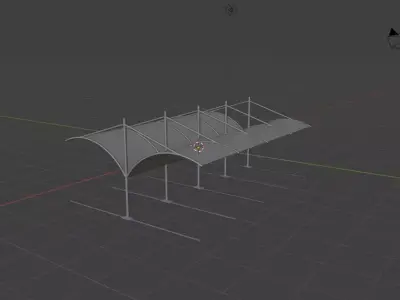 Carport 02 3D model