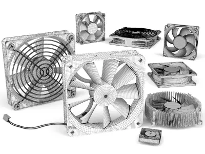 Computer fan vol 01 3D model
