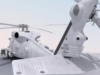SH60 Seahawk Military Helicopter 3D model