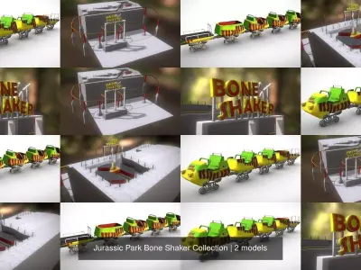 Jurassic Park Bone Shaker Collection 3D Model Pack