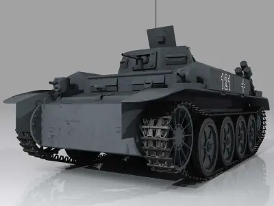 Panzer II Flamingo  Flammpanzer Sdkfz 122 3D model