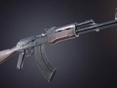 AK-74 ak - rifle Low-poly 3D model