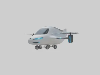 Flying Taxi Model 1 Low-poly 3D model