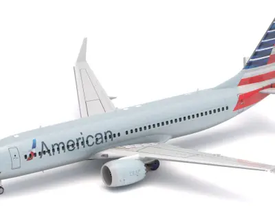 Boeing 737-800 MAX American Airlines 3D model