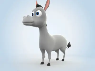 Donkey cartoon 3D model purchase