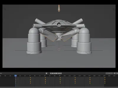 Super Contra Mechanical Spider Boss - Creature from Space 3D model