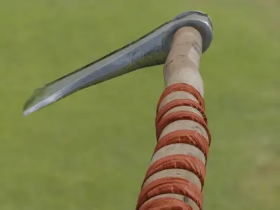Battle Axe Low-poly 3D model 20