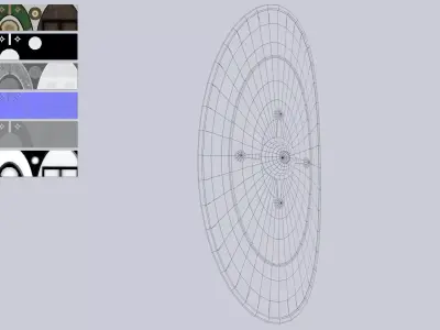 Scutum Low-poly 3D model